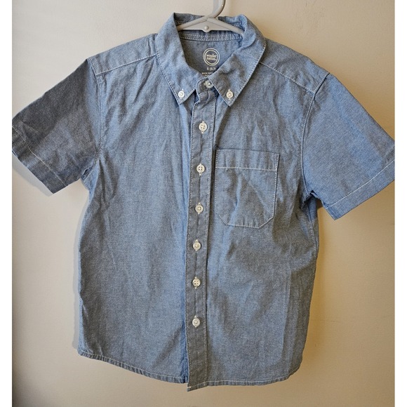wonder nation Other - Boys Chambray Short Sleeve Button-up Shirt (Size Small 6/7)